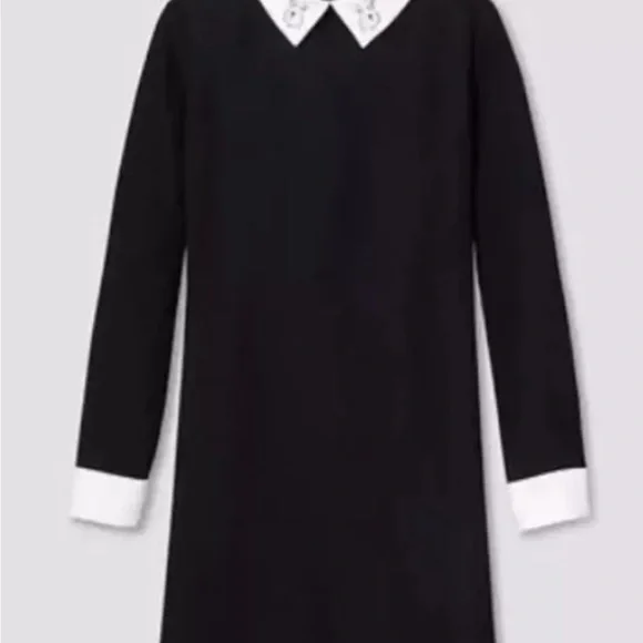 Victoria Beckham for Target Women's Black Collared Dress-Rabbit Collar XS - Picture 2 of 7